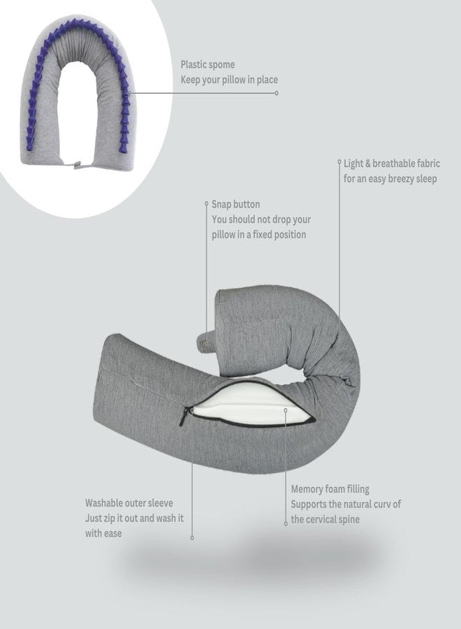 Unimos Twistable Flexible Memory Foam Travel Pillow - Support for Neck, Back, Legs, Washable Cotton Cover, Bendable Design - Image 5